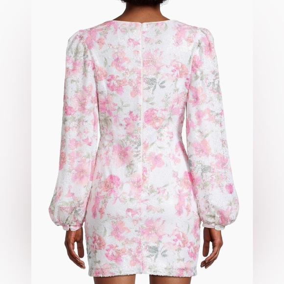 NWT One33 Social Vintage Pink Floral Minidress Size 8 - Picture 4 of 15